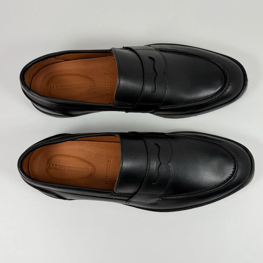 Allen Edmonds Randolph Shoes Mens Black Leather Penny Loafers Sneaker | 8 E